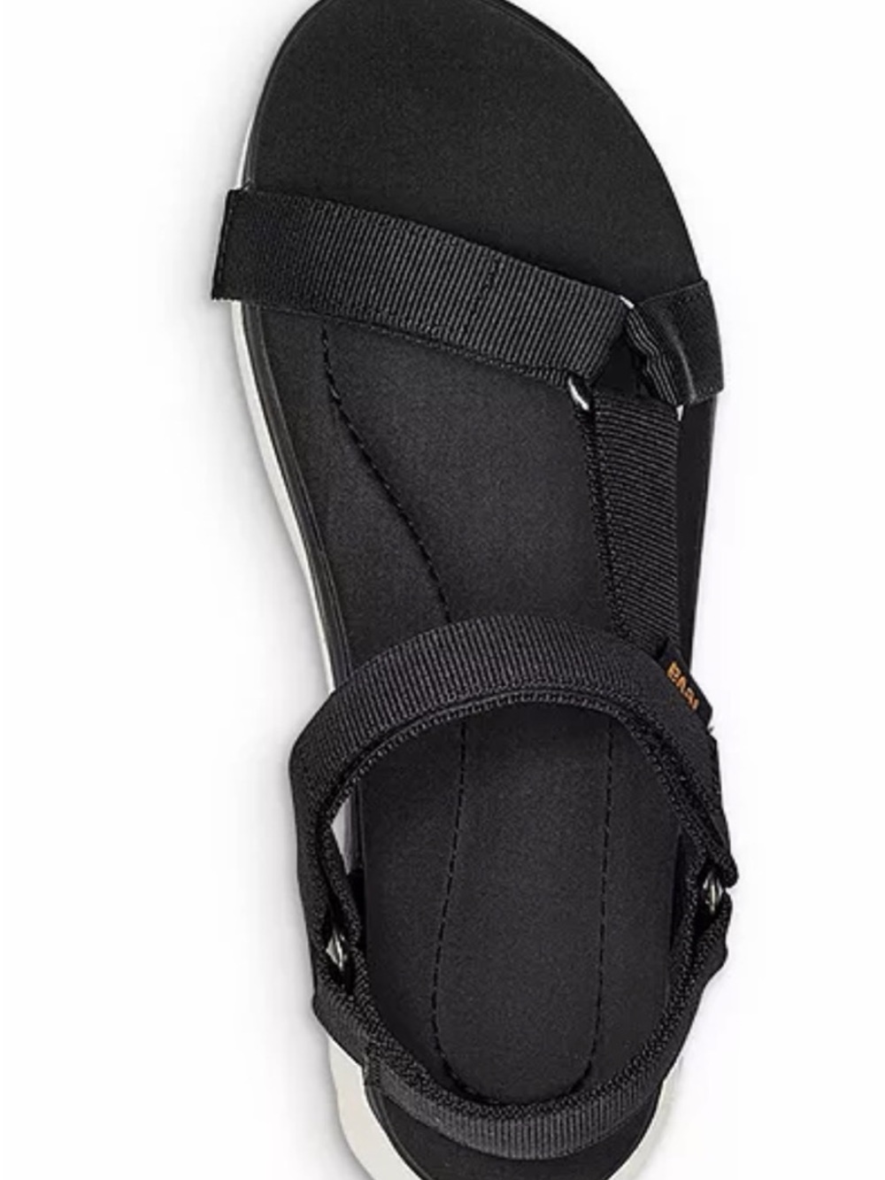 New in box! Teva Jadito Black Platform Sport Sandal with White Sole - Picture 2 of 5